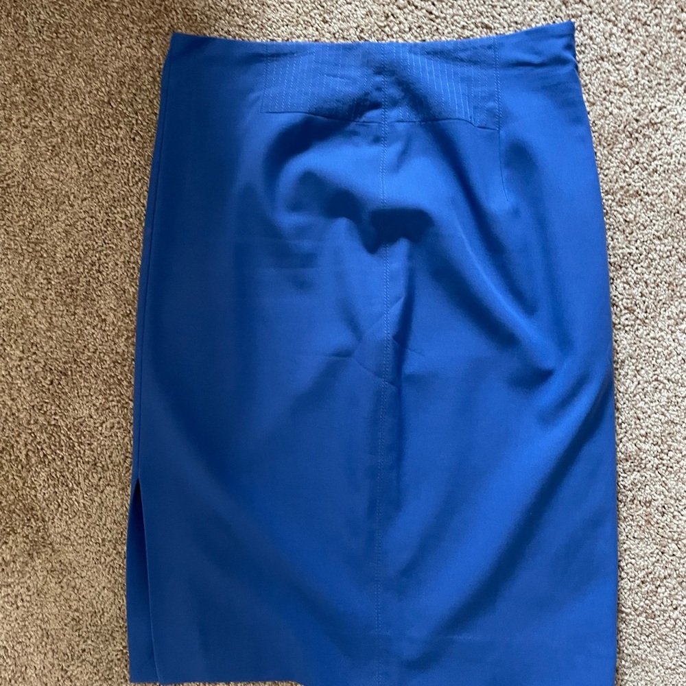 White House black market blue mid length skirt